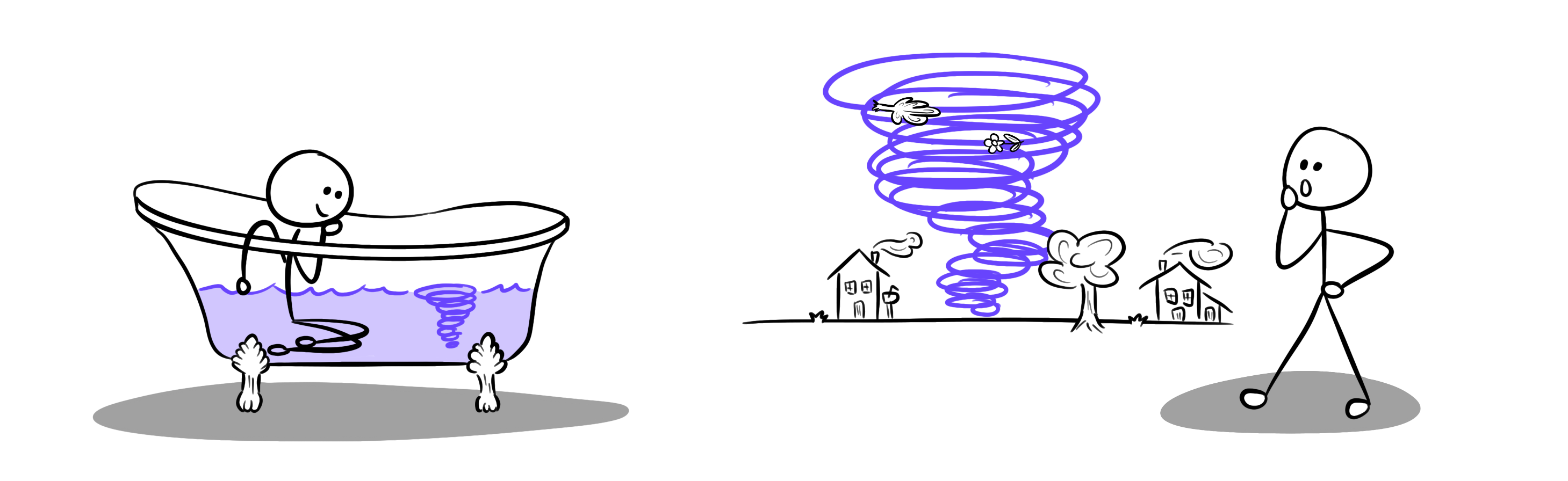 water tornado and air tornado